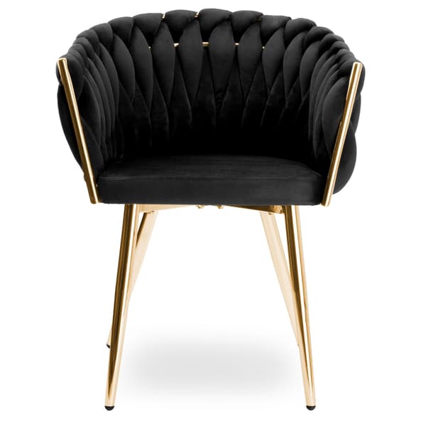 Tuoli/nojatuoli olohuoneeseen IMPERIA sametti musta GLAMOUR LOFT 1 kpl.