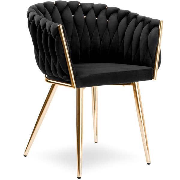 Tuoli/nojatuoli olohuoneeseen IMPERIA sametti musta GLAMOUR LOFT 1 kpl.