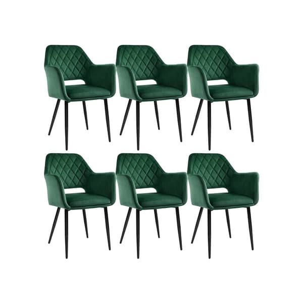 Set om 6 matstolar med armst�d