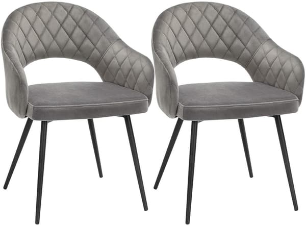 Set med 2 moderna k�ksstolar matsalsstol gr�