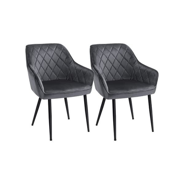 S�t med 2 polstrede spisestuestole med arml�n gr�