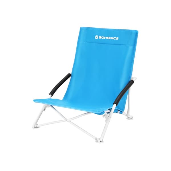 Sammenklappelig strandstol lyseblå