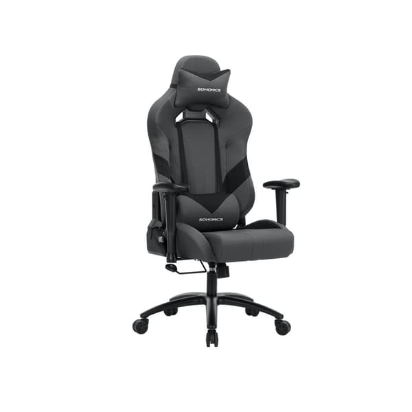 Gaming stol med grå lændepude
