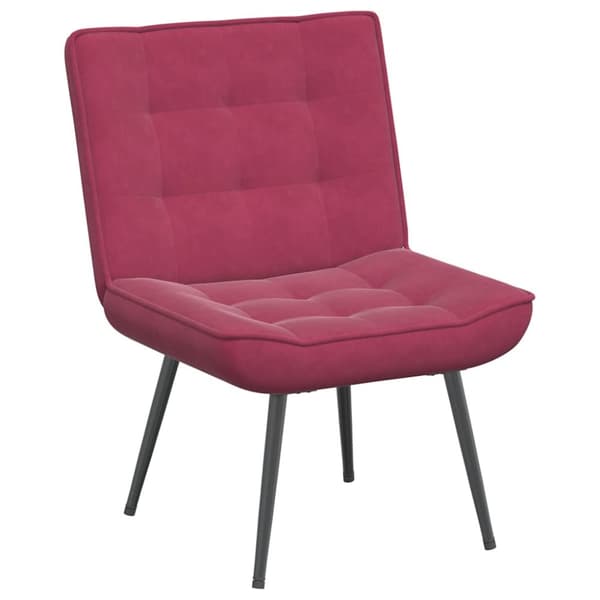 Vilstol vinröd 64x74x84 cm sammet