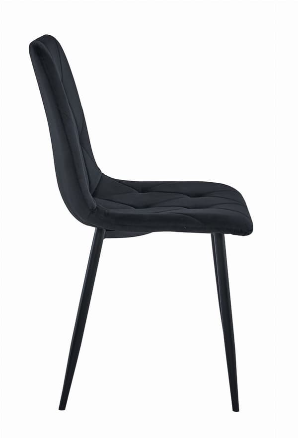 LIBRA stol - svart sammet / svarta ben x 1