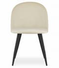 Miniatyrbillede 2 af 6: BELLO stol - beige velour / sorte ben x 1