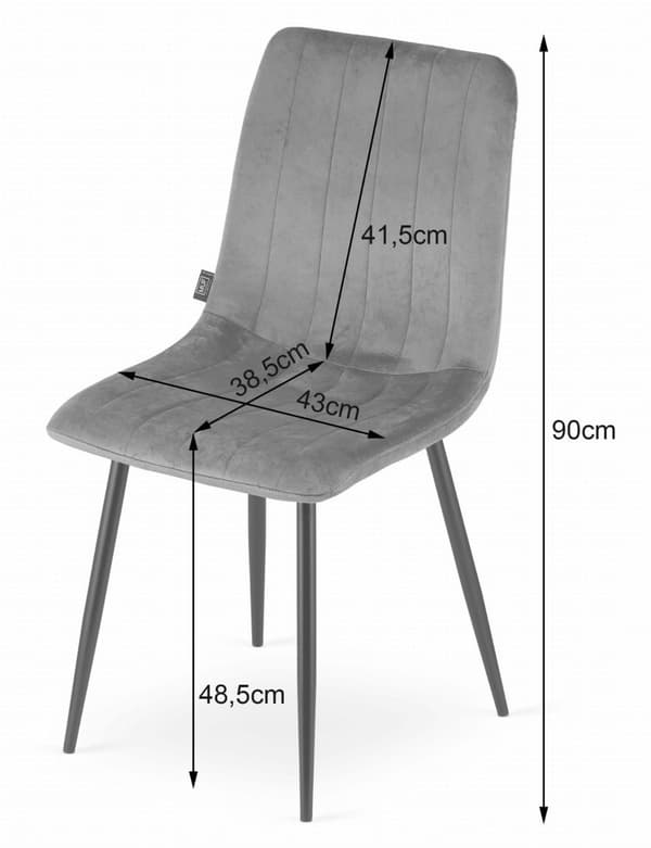 LAVA Stol - Kølig Beige Velour x 1