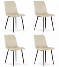 Miniatyrbild 1 av 6: LAVA Stol - Cool Beige Sammet x 4