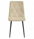 Miniatyrbild 4 av 6: LIBRA stol - cool beige sammet / svarta ben x 3
