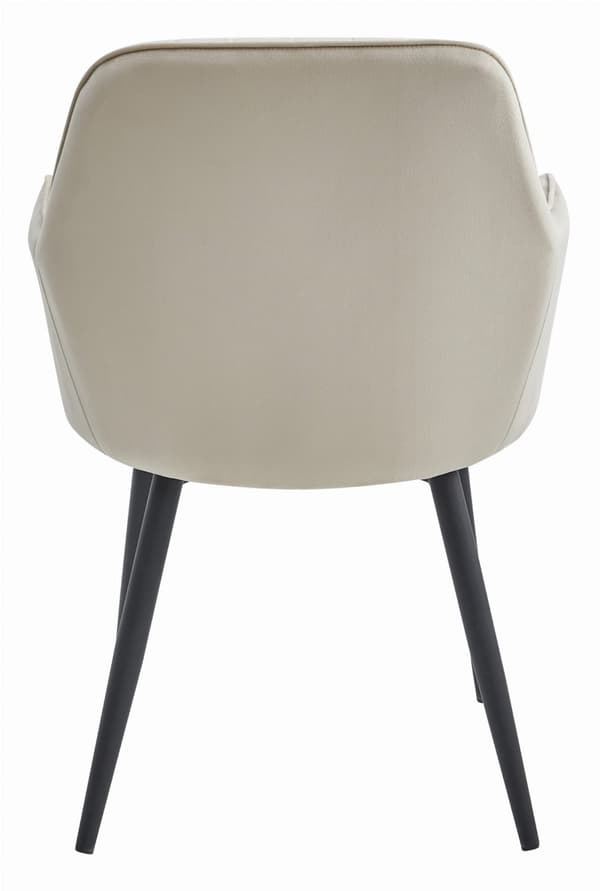 LUGO stol - beige sammet / svarta ben x 1