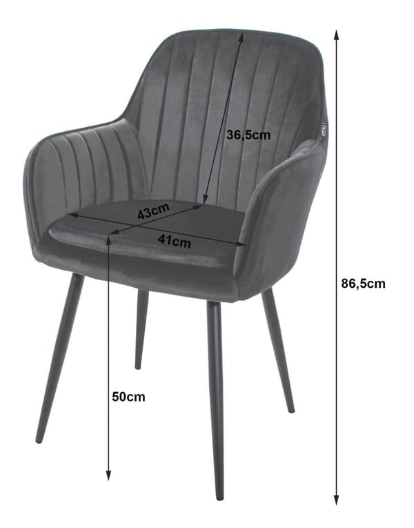 LUGO stol - beige sammet / svarta ben x 1