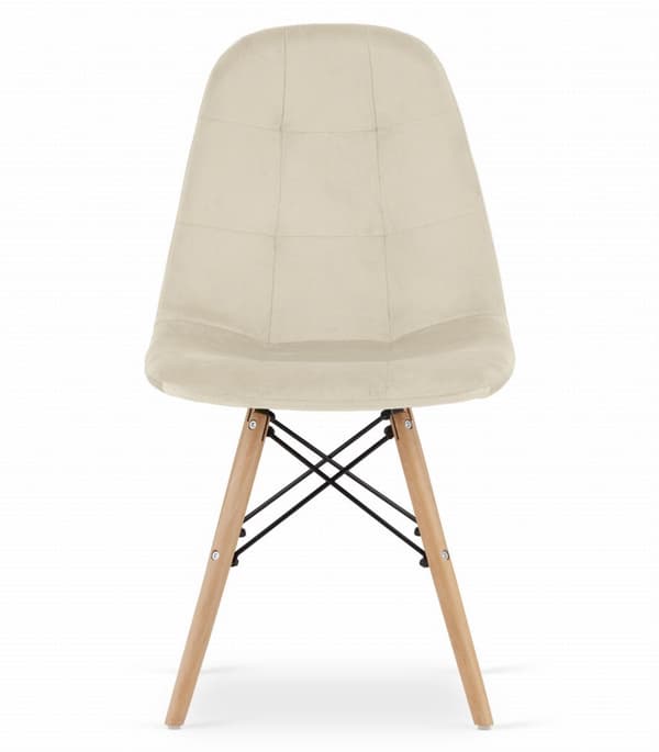 DUMO stol - beige sammet x 4