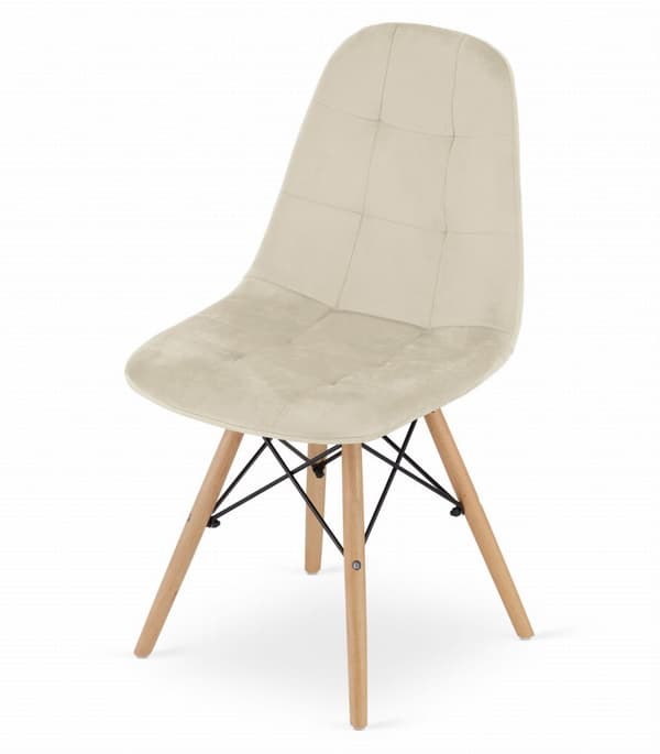 DUMO stol - beige sammet x 4