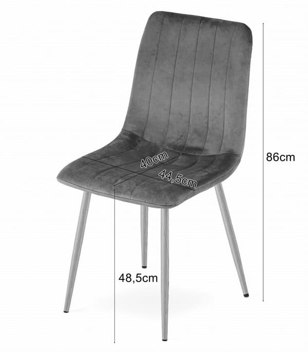 LAVA stol - beige sammet / träfärgade ben x 3