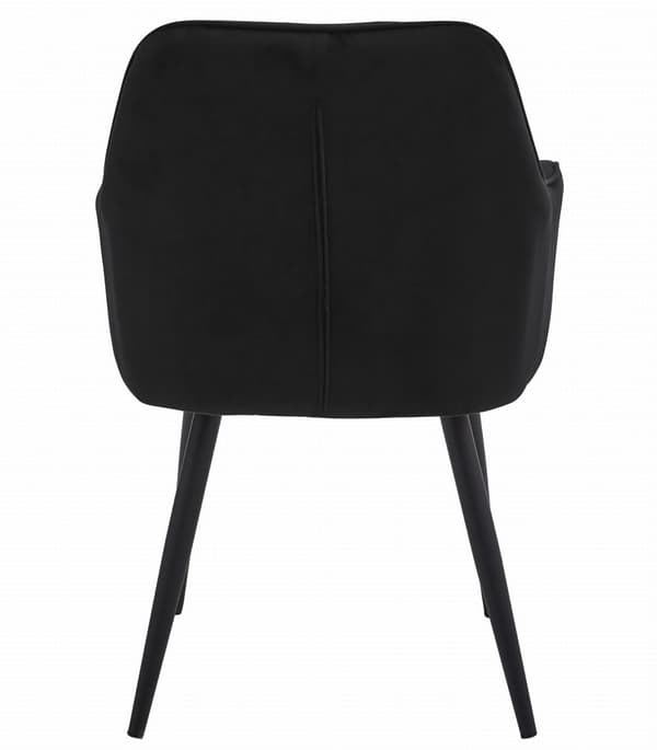 JORK stol - svart sammet / svarta ben x 1