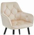 Miniatyrbillede 6 af 8: JORK stol - beige velour / sorte ben x 1