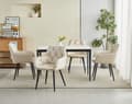 Miniatyrbillede 8 af 8: JORK stol - beige velour / sorte ben x 1