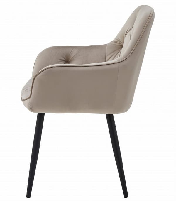 JORK tuoli - tummanbeige sametti / mustat jalat x 1