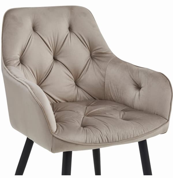 JORK tuoli - tummanbeige sametti / mustat jalat x 1