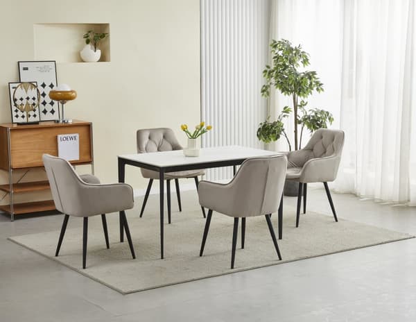 JORK tuoli - tummanbeige sametti / mustat jalat x 1