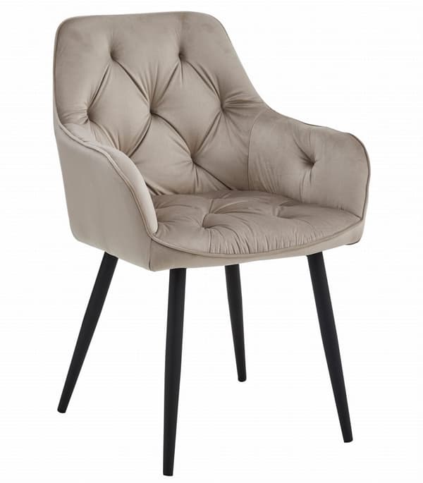 JORK tuoli - tummanbeige sametti / mustat jalat x 1