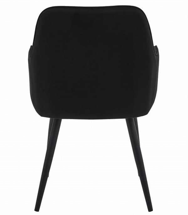 NANA stol - svart sammet / svarta ben x 1