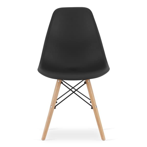 OSAKA stol svart / naturliga ben x 3