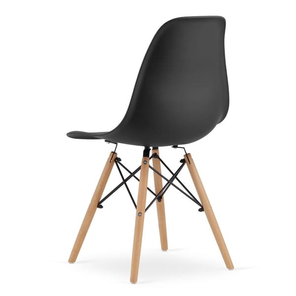OSAKA stol svart / naturliga ben x 3