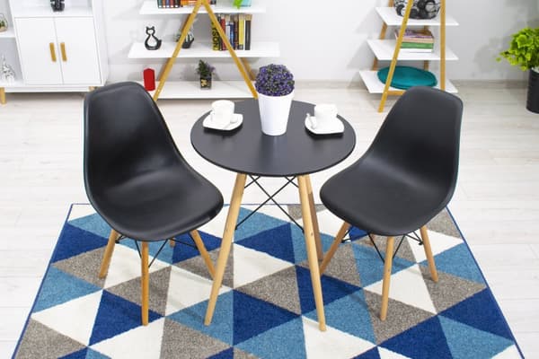 OSAKA stol svart / naturliga ben x 3