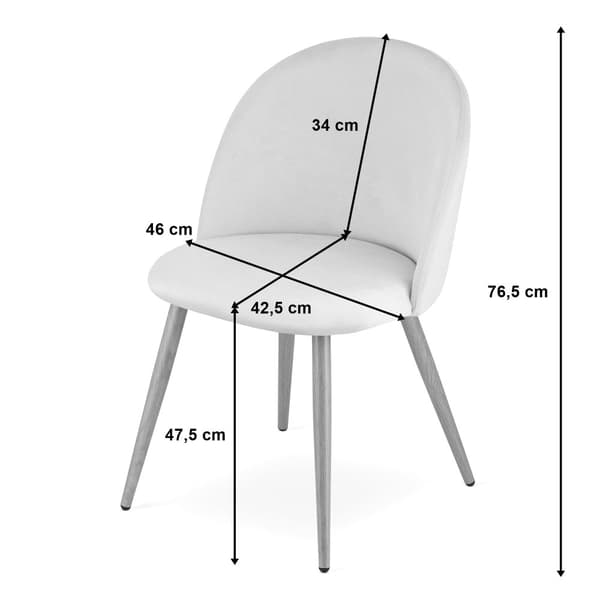 BELLO stol - svart sammet / svarta ben x 1