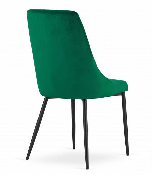 IMOLA stol - mörkgrön sammet x 2