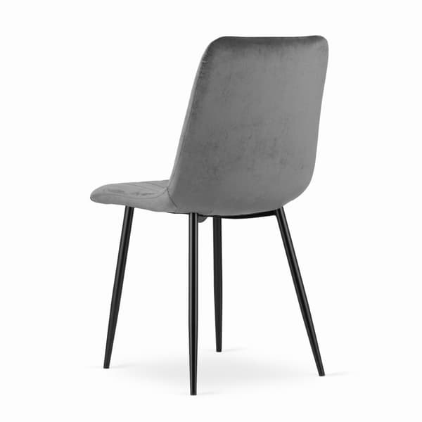 LAVA Stol - Mörkgrå sammet x 1