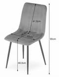 Miniatyrbillede 7 af 7: LAVA Stol - Sort Velour x 2