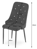 Miniatyrbild 6 av 10: AMORE Stol - Svart x 3