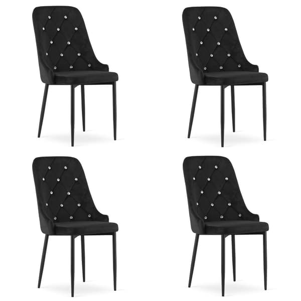 AMORE Stol - Svart x 4