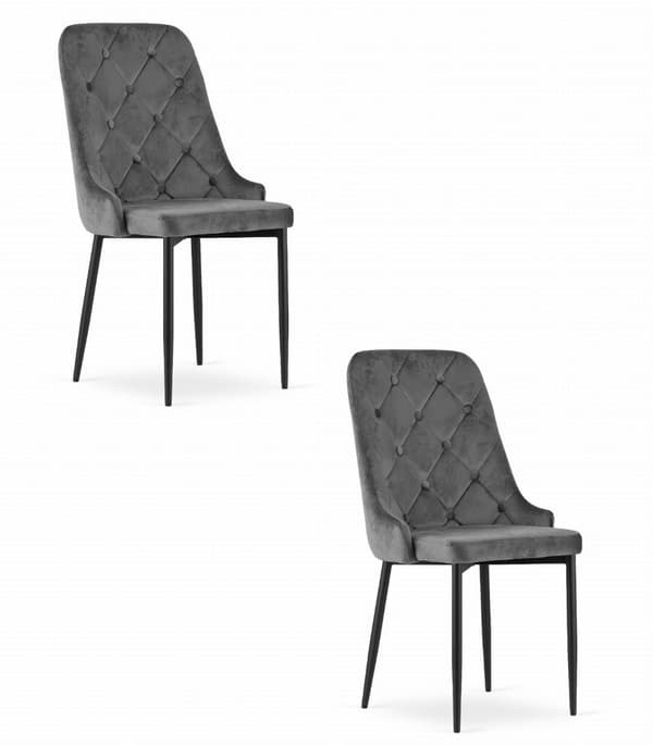 CAPRI stol - grå x 2