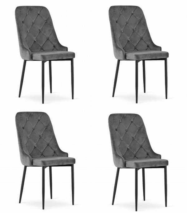 CAPRI stol - grå x 4