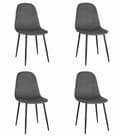 Miniatyrbillede 1 af 7: COMO Stol - Mørkegrå fløjl x 4