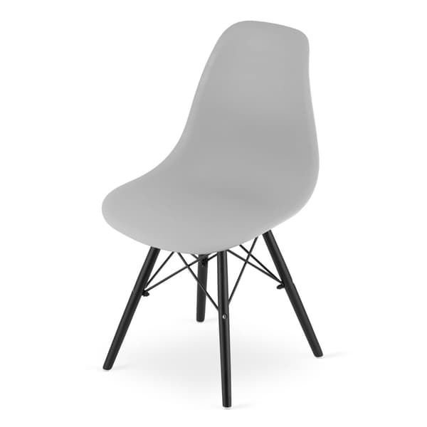 OSAKA stol grå/svarta ben x 3