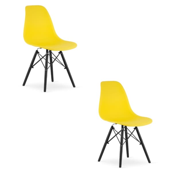 OSAKA stol gul/svart ben x 2