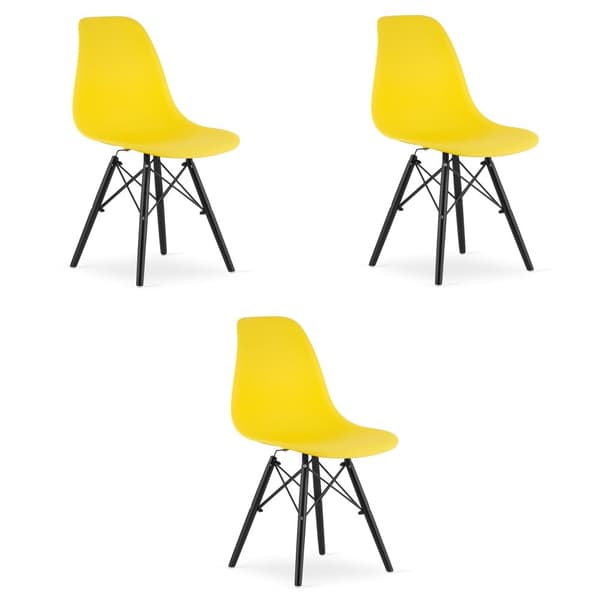 OSAKA stol gul/svart ben x 3