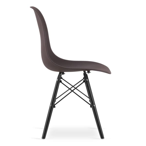 OSAKA stol kaffe / svarta ben x 1