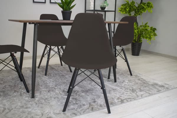 OSAKA stol kaffe / svarta ben x 2