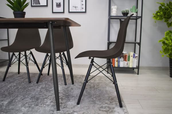 OSAKA stol kaffe / svarta ben x 2