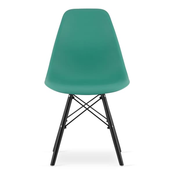 OSAKA stol grøn/sort ben x 3