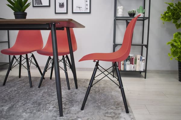 OSAKA stol vermilion / svarta ben x 2