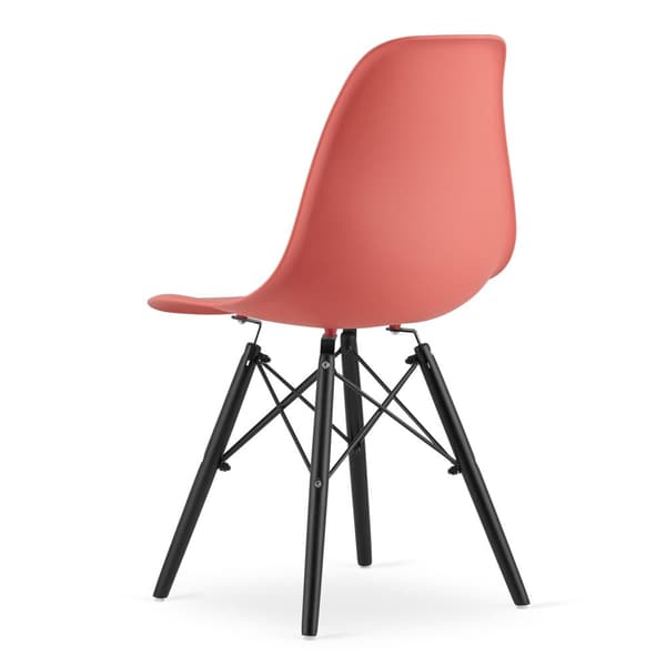 OSAKA stol vermilion / svarta ben x 3