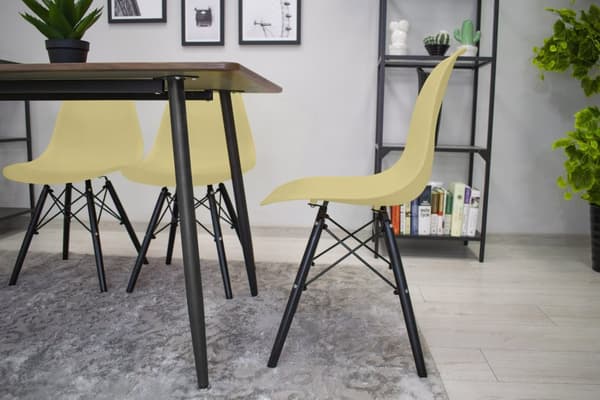 OSAKA stol cremefarvede / sorte ben x 2