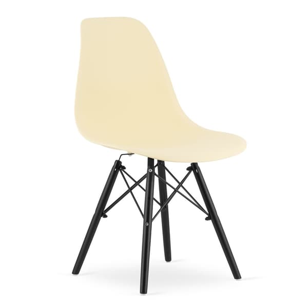 OSAKA stol cremefarvede / sorte ben x 2