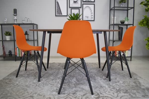 OSAKA stol orange/svarta ben x 1